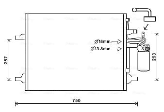 AVA QUALITY COOLING Kondenzátor klimatizácie VO5166D 1