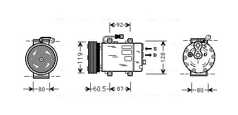 AVA QUALITY COOLING Kompresor klimatizácie VOAK101 1