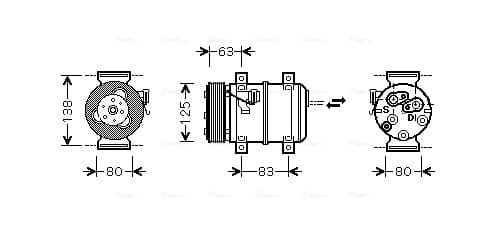 AVA QUALITY COOLING Kompresor klimatizácie VOAK120 1