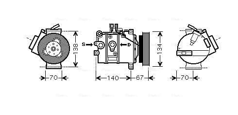 AVA QUALITY COOLING Kompresor klimatizácie VOAK142 1