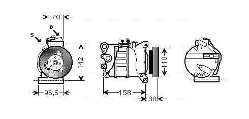 AVA QUALITY COOLING Kompresor klimatizácie VOK143 1