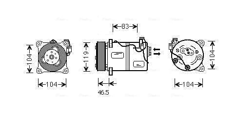 AVA QUALITY COOLING Kompresor klimatizácie VOK059 1