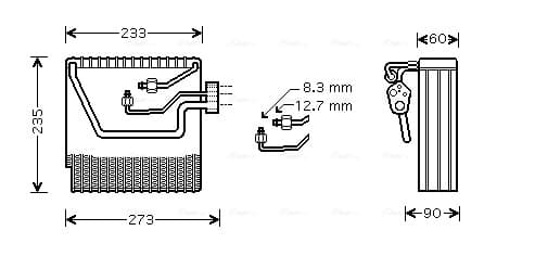 AVA QUALITY COOLING Výparník klimatizácie VOV111 1