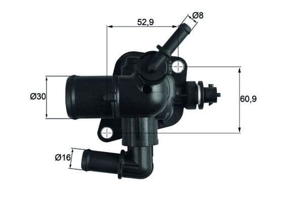 MAHLE ORIGINAL Termostat chladenia TI 251 88D 1