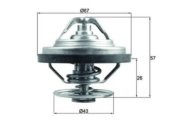 MAHLE ORIGINAL Termostat chladenia TX15879 1