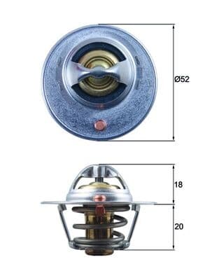 MAHLE ORIGINAL Termostat chladenia TX 185 82D 1