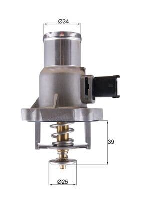 MAHLE ORIGINAL Termostat chladenia TM 55 105 1