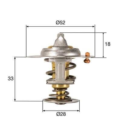 MAHLE ORIGINAL Termostat chladenia TX 327 92D 1