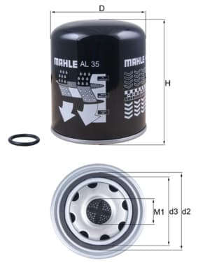 MAHLE ORIGINAL Vysúžacie puzdro vzduchu pre pneumatický systém AL 35 1