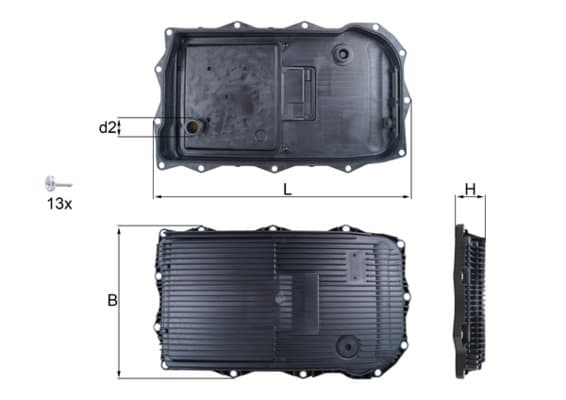 MAHLE ORIGINAL Olejová vaňa automatickej prevodovky HX 184KIT 1
