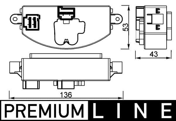 MAHLE ORIGINAL Regulator, ventilator vnutorneho priestoru ABR 106 000P 1