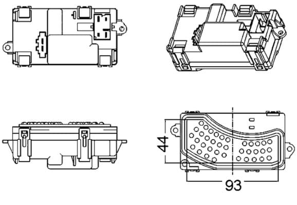 MAHLE ORIGINAL Regulator, ventilator vnutorneho priestoru ABR 5 000S 1