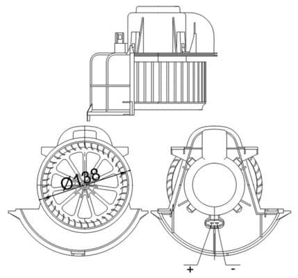 MAHLE ORIGINAL Vnútorný ventilátor AB 113 000S 1