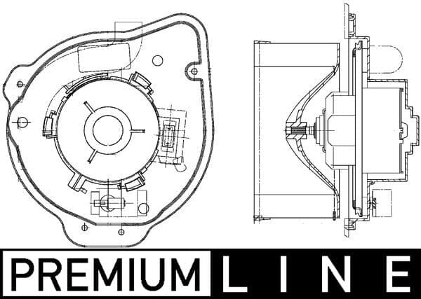 MAHLE ORIGINAL Vnútorný ventilátor AB 135 000P 1
