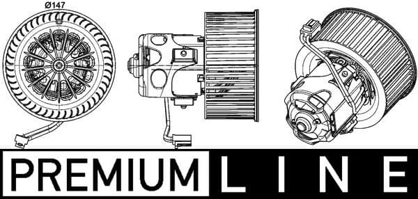 MAHLE ORIGINAL Vnútorný ventilátor AB 151 000P 1