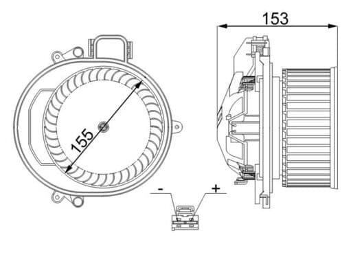MAHLE ORIGINAL Vnútorný ventilátor AB 257 000S 1