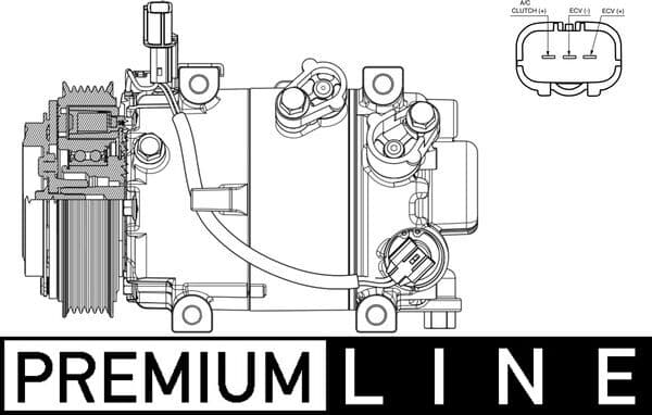 MAHLE ORIGINAL Kompresor klimatizácie ACP 633 000P 1
