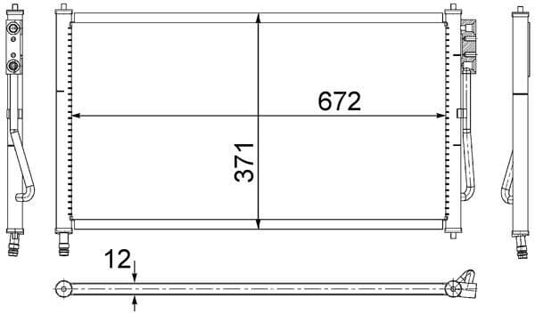 MAHLE ORIGINAL Kondenzátor klimatizácie AC 218 000S 1