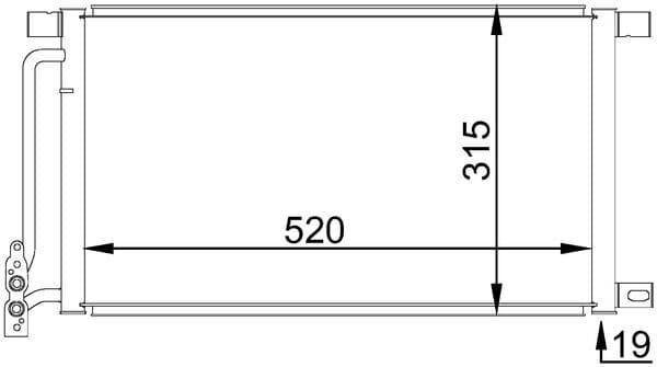 MAHLE ORIGINAL Kondenzátor klimatizácie AC 235 001S 1