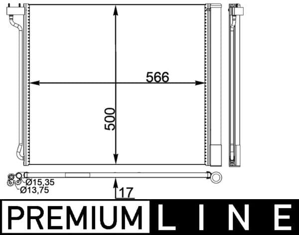 MAHLE ORIGINAL Kondenzátor klimatizácie AC 269 000P 1