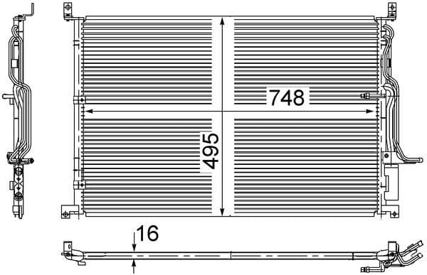 MAHLE ORIGINAL Kondenzátor klimatizácie AC 271 000S 1