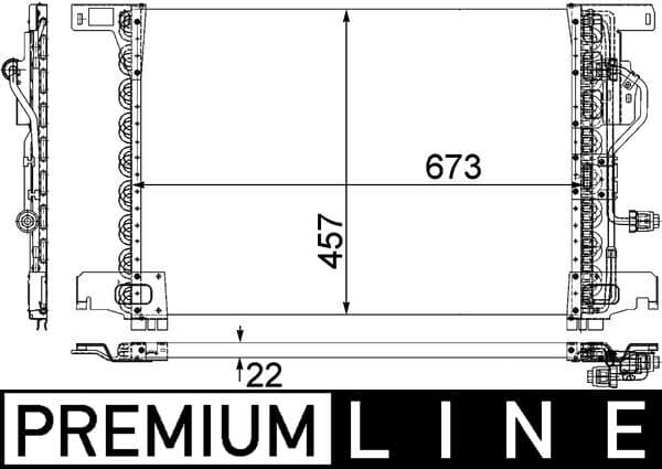 MAHLE ORIGINAL Kondenzátor klimatizácie AC 283 000P 1