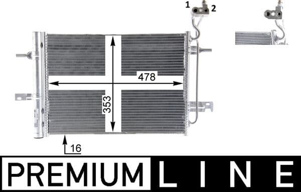 MAHLE ORIGINAL Kondenzátor klimatizácie AC 30 000P 1