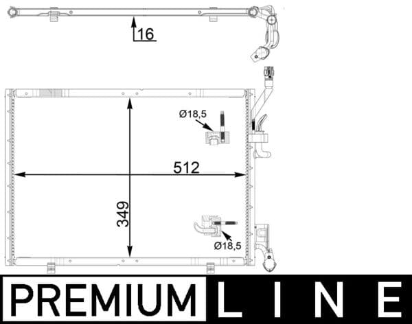 MAHLE ORIGINAL Kondenzátor klimatizácie AC 31 000P 1