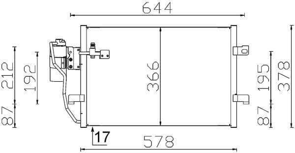 MAHLE ORIGINAL Kondenzátor klimatizácie AC 351 000S 1