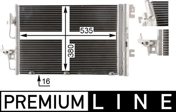 MAHLE ORIGINAL Kondenzátor klimatizácie AC 377 000P 1