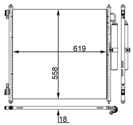 MAHLE ORIGINAL Kondenzátor klimatizácie AC 37 000S 1