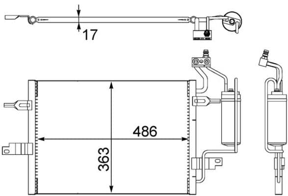 MAHLE ORIGINAL Kondenzátor klimatizácie AC 404 000S 1