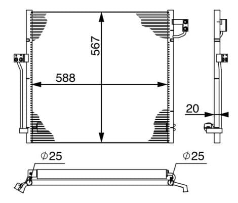 MAHLE ORIGINAL Kondenzátor klimatizácie AC 41 000S 1