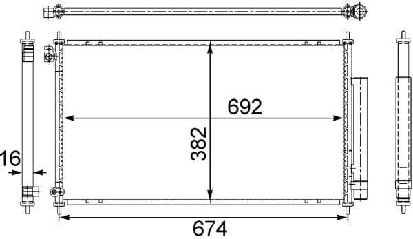 MAHLE ORIGINAL Kondenzátor klimatizácie AC 467 001S 1