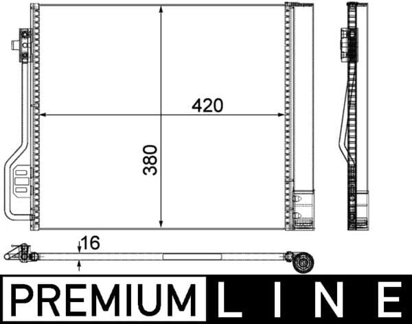 MAHLE ORIGINAL Kondenzátor klimatizácie AC 488 000P 1