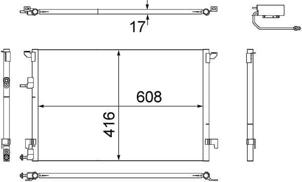 MAHLE ORIGINAL Kondenzátor klimatizácie AC 498 000S 1