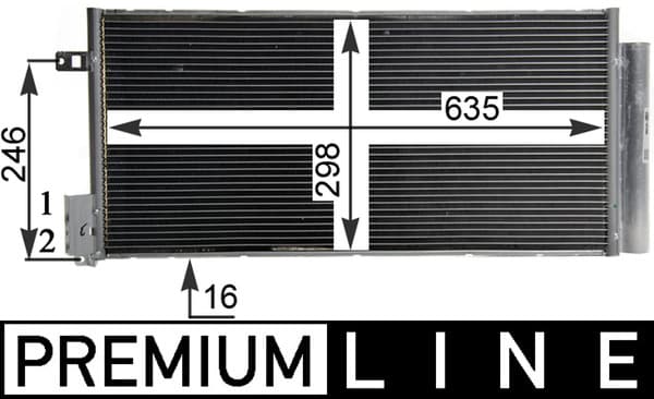 MAHLE ORIGINAL Kondenzátor klimatizácie AC 505 000P 1