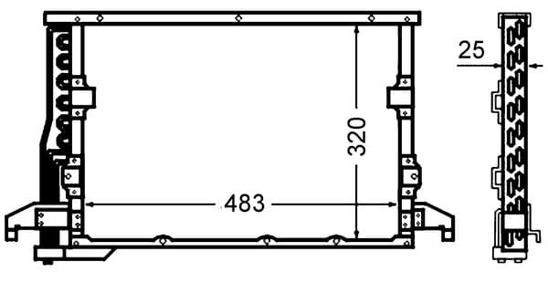 MAHLE ORIGINAL Kondenzátor klimatizácie AC 512 000S 1