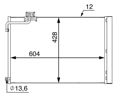MAHLE ORIGINAL Kondenzátor klimatizácie AC 51 000S 1