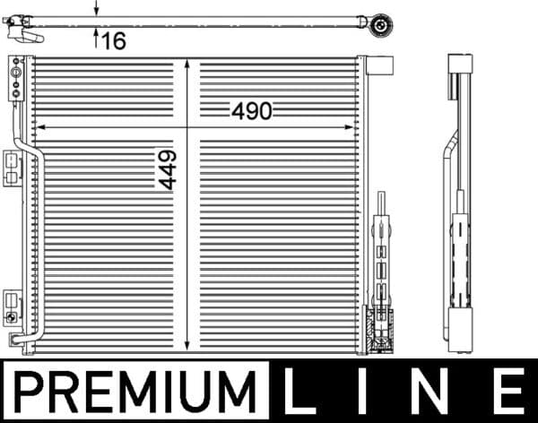 MAHLE ORIGINAL Kondenzátor klimatizácie AC 570 000P 1