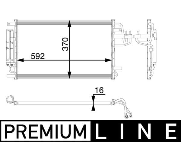 MAHLE ORIGINAL Kondenzátor klimatizácie AC 57 000P 1