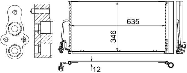 MAHLE ORIGINAL Kondenzátor klimatizácie AC 590 000S 1