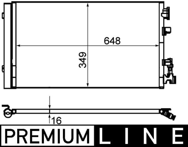 MAHLE ORIGINAL Kondenzátor klimatizácie AC 630 000P 1
