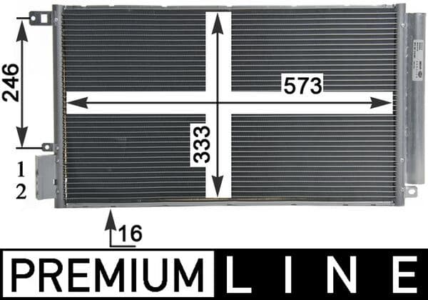 MAHLE ORIGINAL Kondenzátor klimatizácie AC 633 000P 1