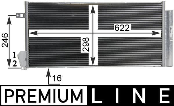 MAHLE ORIGINAL Kondenzátor klimatizácie AC 634 000P 1