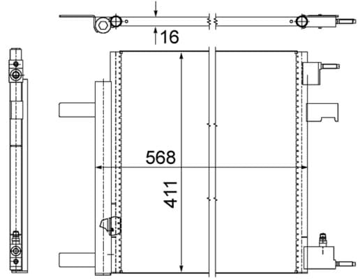 MAHLE ORIGINAL Kondenzátor klimatizácie AC 636 000P 1