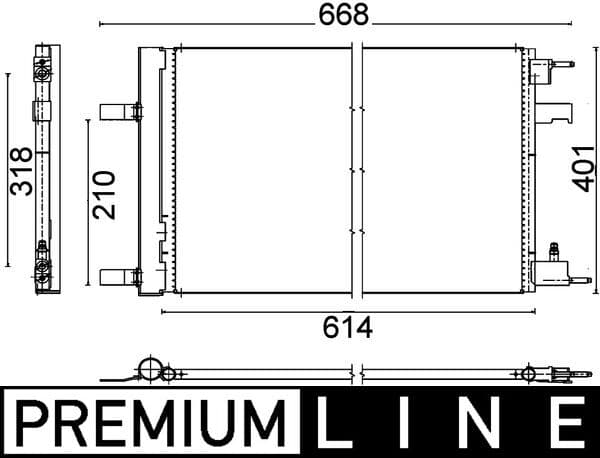 MAHLE ORIGINAL Kondenzátor klimatizácie AC 637 000P 1