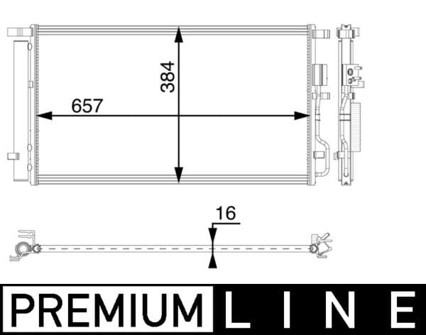 MAHLE ORIGINAL Kondenzátor klimatizácie AC 63 000P 1