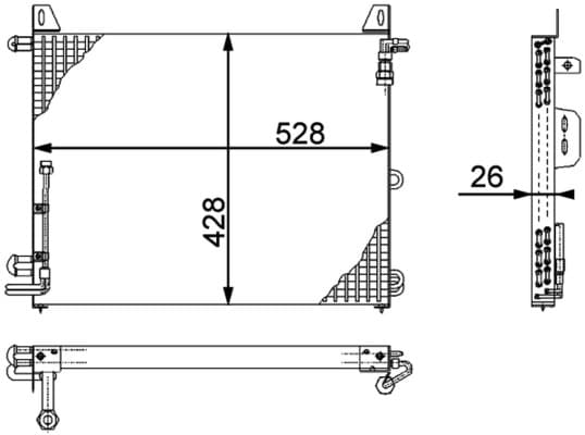 MAHLE ORIGINAL Kondenzátor klimatizácie AC 656 000P 1