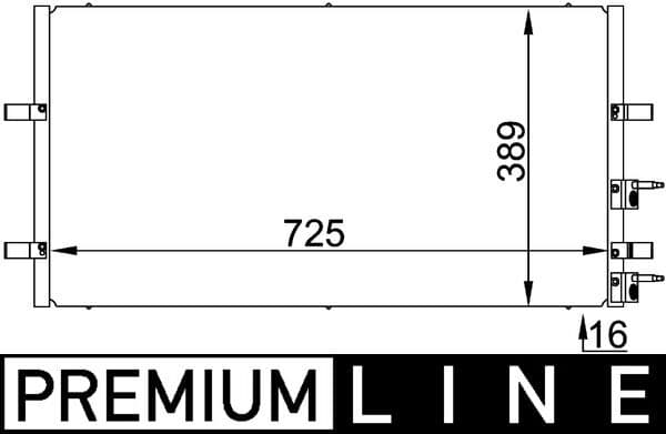 MAHLE ORIGINAL Kondenzátor klimatizácie AC 695 000P 1